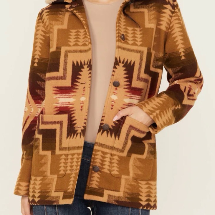Pendleton Brownsville Women’s Tan And Brown Coat